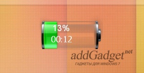 Уровень заряда батареи ноутбука в стиле iOS