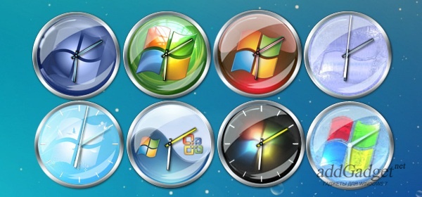 Гаджет стрелочных часов в стиле Windows 7