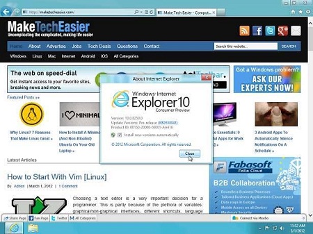 Windows 8 и новая Ошибка в Internet Explorer