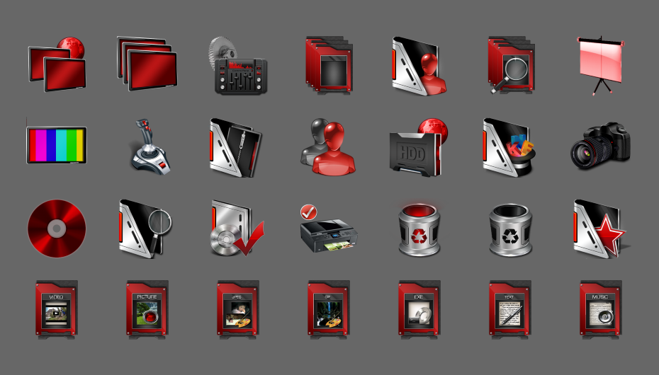 Иконки для windows. Набор иконок для папок. Наборы значков для ярлыков. Набор значков для папок Windows 10. Красные иконки для рабочего стола.