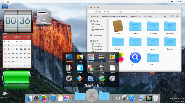 Оригинальный дизайн темы под Mac OS X El Capitan - Скриншот #2